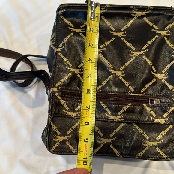 LONGCHAMP Vintage logo Brown Crossbody/ shoulder bag, Camera bag, 2outer pockets - Picture 15 of 16